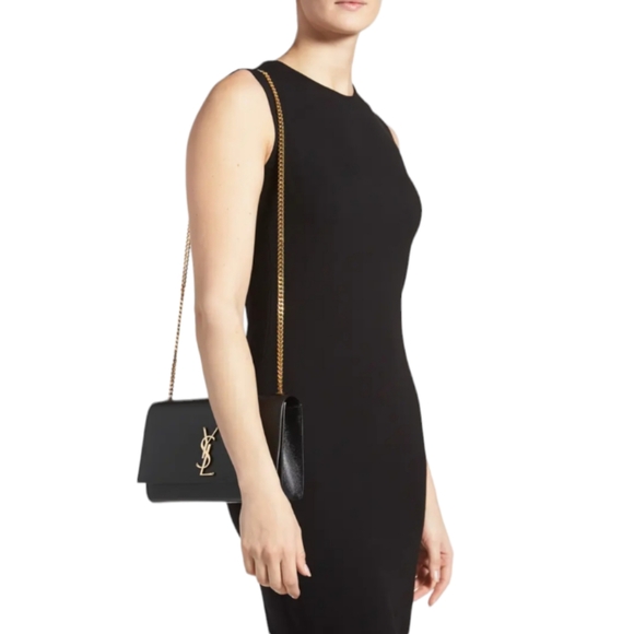 MSRP$2600 LIKE New! YSL Saint Laurent Kate Medium Grain de Poudre Shoulder bag - Picture 11 of 16